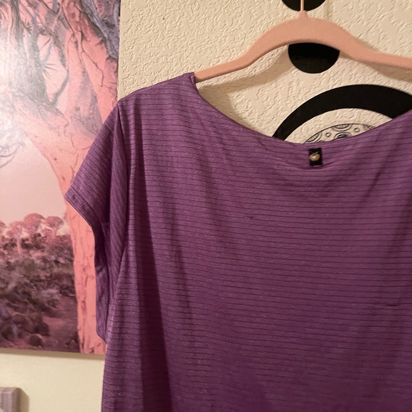 Apple Bottoms Plus Size Womens purple rouched dress size 2X pre-owned - Picture 11 of 11